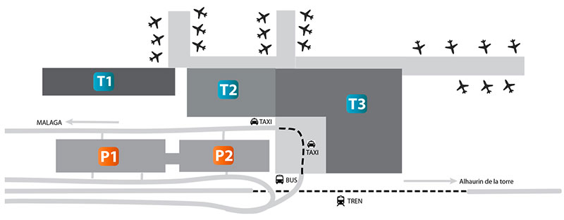 Map Malaga Airport 