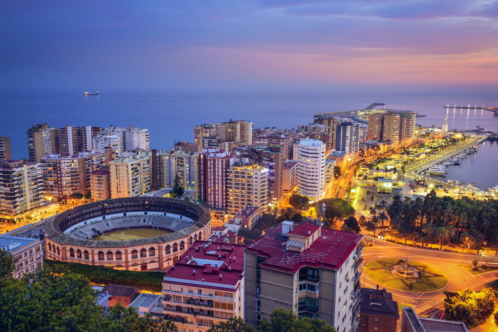 malaga from the sky